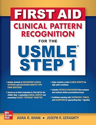First Aid Clinical Pattern Recognition for the USMLE Step 1