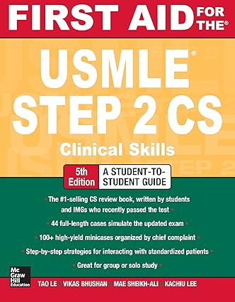 First Aid for the USMLE Step 2 CS Clinical Skills 5th Edition