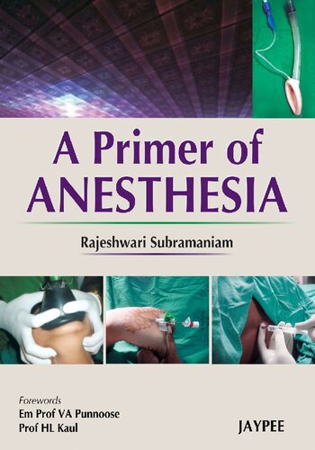 A Primer Of Anesthesia For Undergraduate