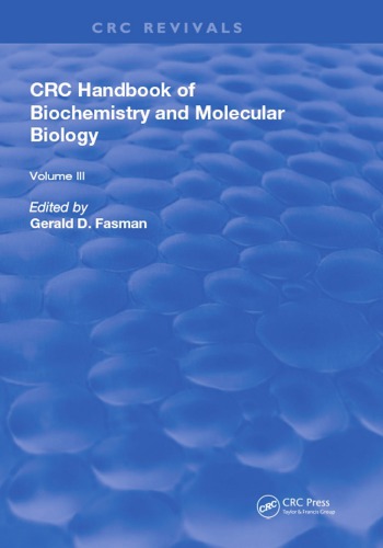 CRC handbook of biochemistry and molecular biology Proteins Volume III