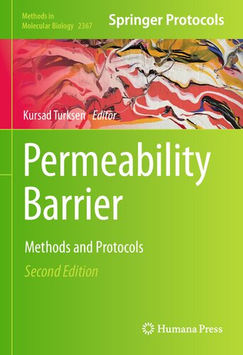Permeability Barrier Methods and Protocols 2nd Edition