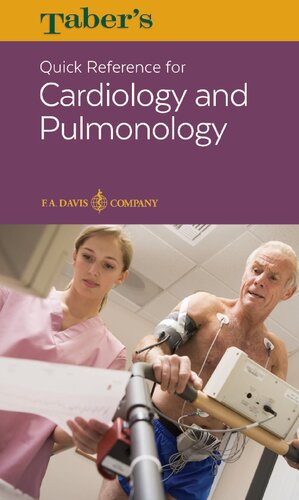 Tabers Quick Reference For Cardiology And Pulmonology